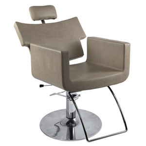 Metall-Friseurstuhl / Kunstleder / zentrales Fußgestell / mit Hubhydraulik
