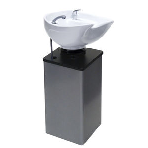 freistehendes Waschbecken / Keramik / Metall / modern