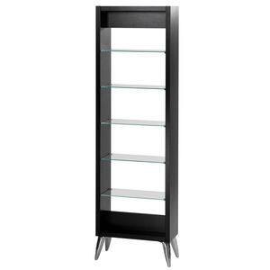 Ablageregal für Kosmetika / Holz / Glas / für Frisörsalon