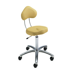 Metall-Friseurhocker / mit Rollen / Polster / verstellbar