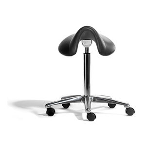 Metall-Arbeitshocker / für Schönheitssalon / mit Rollen / ergonomisch