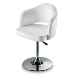 Kunstleder-Friseurstuhl / drehbar / zentrales Fußgestell