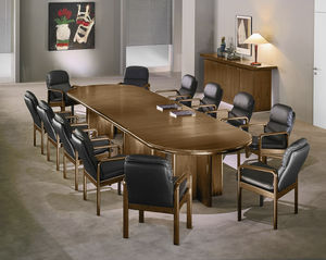 Moderner Besprechungstisch - 6712/20 - dyrlund - Holz / oval