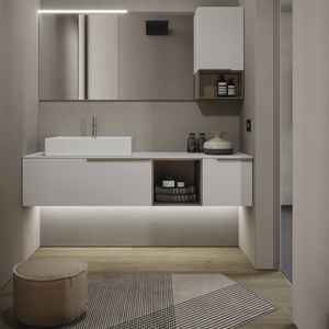 Badezimmer-Schrank / mit integrierter Beleuchtung 1