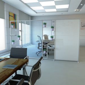 bodenstehende Bürotrennwand 1