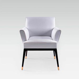 moderner Sessel / Stoff / aus Buche / für Hotels