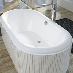 ovale Badewanne / rund / aus Acryl / Massage