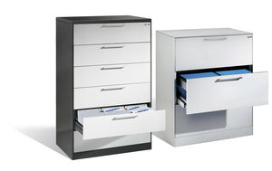 niedriger Aktenschrank / Stahl / modern