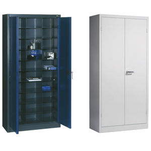 hoher Aktenschrank / Stahl / mit Flügeltüren / modern