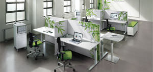 bodenstehende Bürotrennwand