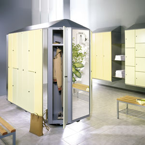 Stahl-Garderobenschrank / für Sportanlagen / für industrielle Nutzung / für medizinische Zwecke
