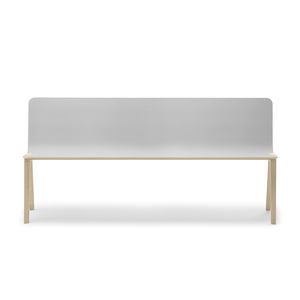 moderne Bank / Holz / mit Rückenlehne / gepolstert