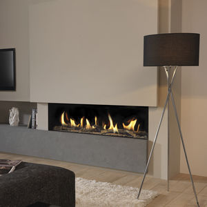 Gaskamin / modern / geschlossene Feuerstelle / Einbau
