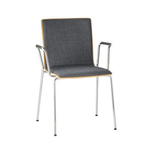 moderner Stuhl / Polster / mit Armlehnen / Stapel