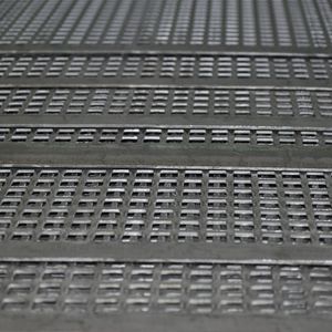 perforiertes Blech / Stahl / Fassade / quadratisch durchbrochen