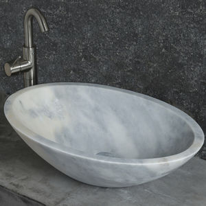 Aufsatzwaschbecken / oval / Marmor / klassisch