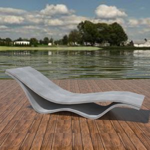 minimalistische Sonnenliege / Hochleistungsbeton / für öffentliche Bereiche / Modul