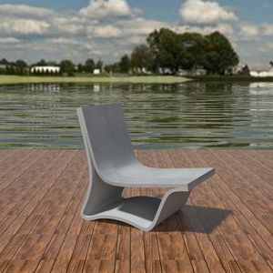 minimalistische Sonnenliege / Hochleistungsbeton / Garten / für Schwimmbecken