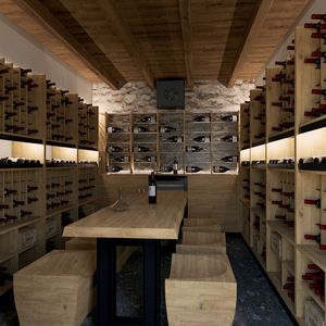 Holz-Flaschenregal