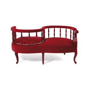 Polsterbank / Louis XV. Stil / Samt / Holz / Massivholz