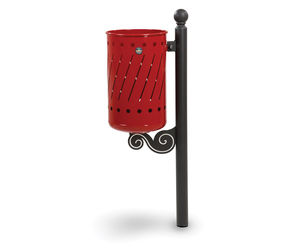 Park-Abfallbehälter / Einbau / Metall / modern