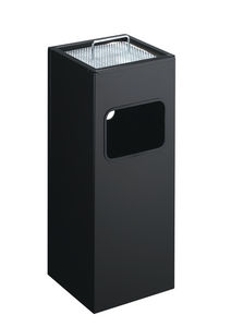 Park-Abfallbehälter / Metall / mit integriertem Aschenbecher / modern