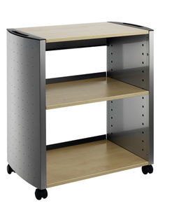 Büro-Serviertisch / Objektmöbel / Stahl / Holz
