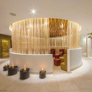 moderne Deckenleuchte / rund / Holz / LED