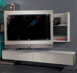 moderne TV Wandhalterung / schwenkbar / lackiertes Holz