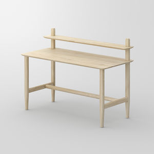 Design-Sekretär / aus Nussbaum / aus Eiche / Massivholz
