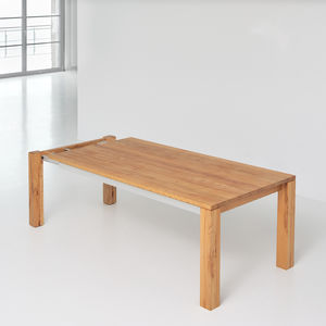 moderner Tisch / Massivholz / aus Buche / rechteckig