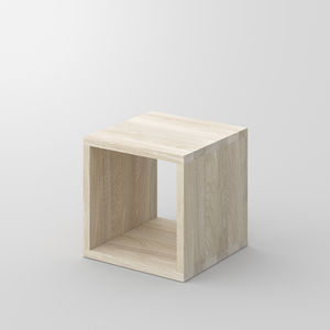 moderner Nachttisch / aus Eiche / aus Nussbaum / Massivholz