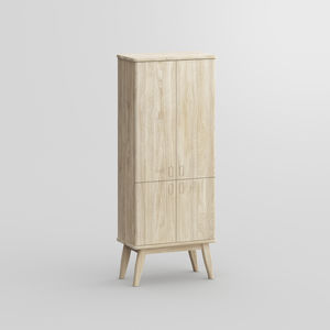 hohes Sideboard / Design / aus Eiche / aus Nussbaum