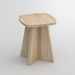 Design-Hocker / aus Eiche / Massivholz / aus Buche