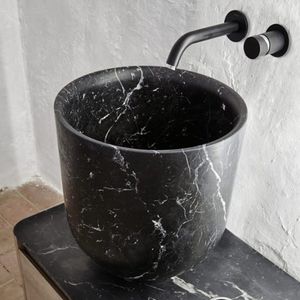 Freistehendes Waschbecken - GR012 - Inbani - rund / Marmor / modern