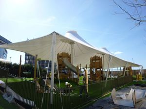 Membran-Architektur / für Seiltragwerk