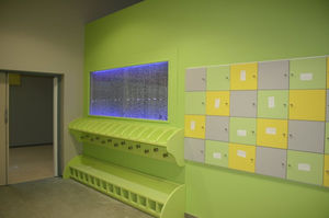 hinterleuchteter Luftblasenwand