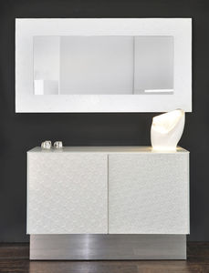 modernes Sideboard / Glas / Stahl
