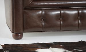 Chesterfield-Récamiere / Leder