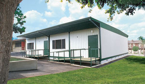 temporäres Gebäude / Holz / Stahlrahmen / für Schulen