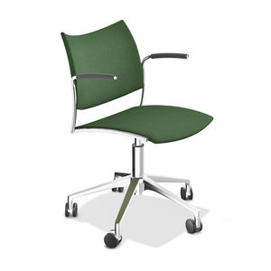 moderner Bürostuhl / mit Rollen / mit Armlehnen / sternförmiger Fuß