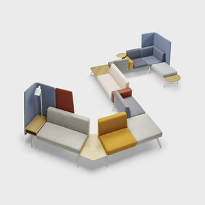 modulare Polsterbank / modern / Stoff / extrudiertes Aluminium