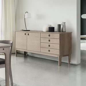 modernes Sideboard / aus Eiche / aus Nussbaum