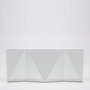 modulierbare Empfangstheke / Glas / beleuchtet