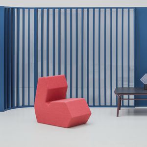 Sitzpuff / originelles Design / Samt / modulierbar / für öffentliche Einrichtungen