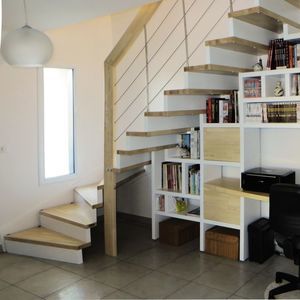 halbgewendelte Treppe
