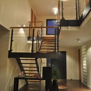 halbgewendelte Treppe