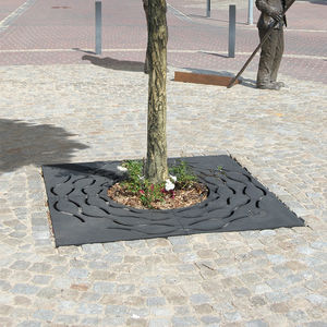 quadratisches Baumgitter / rund / Gusseisen