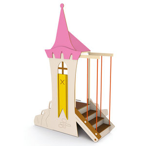 Spielplatzgerät für Spielplätze / für öffentliche Räume / Holz / Metall