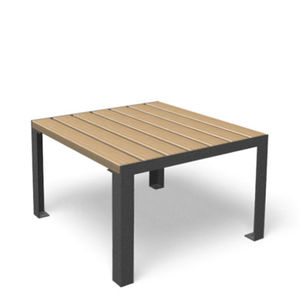 klassischer Couchtisch / Holz / Metall / rechteckig